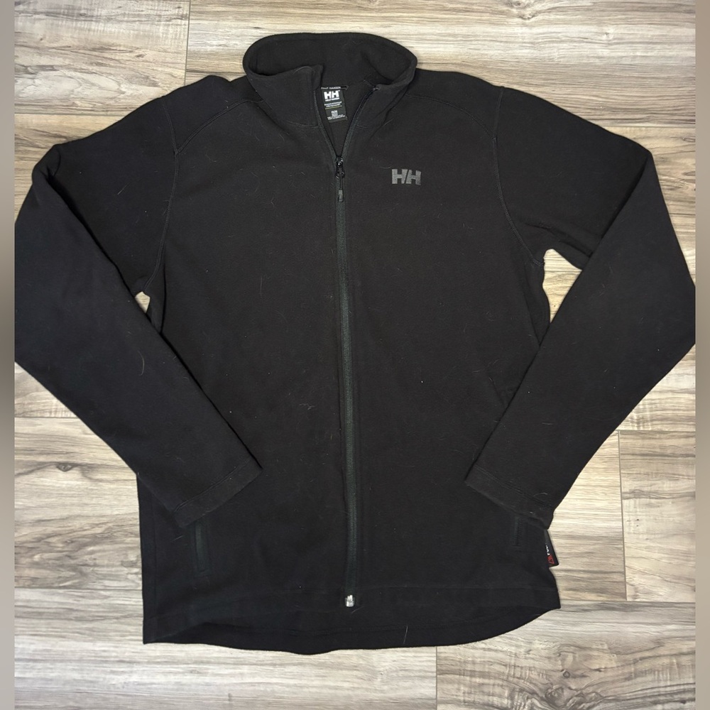 Women’s Black Helly Hansen Fleece Zip Up Sweater Size Medium